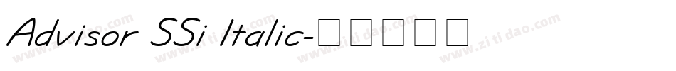 Advisor SSi Italic字体转换